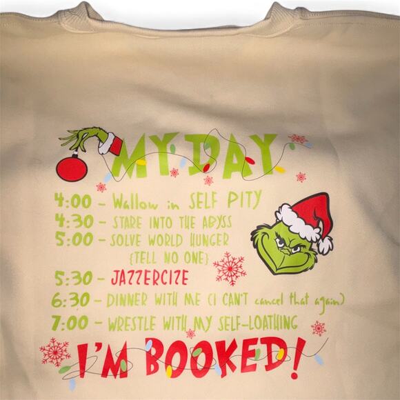 NEW Women’s XL Grinch “My Day” Holiday Sweatshirt - Picture 4 of 4
